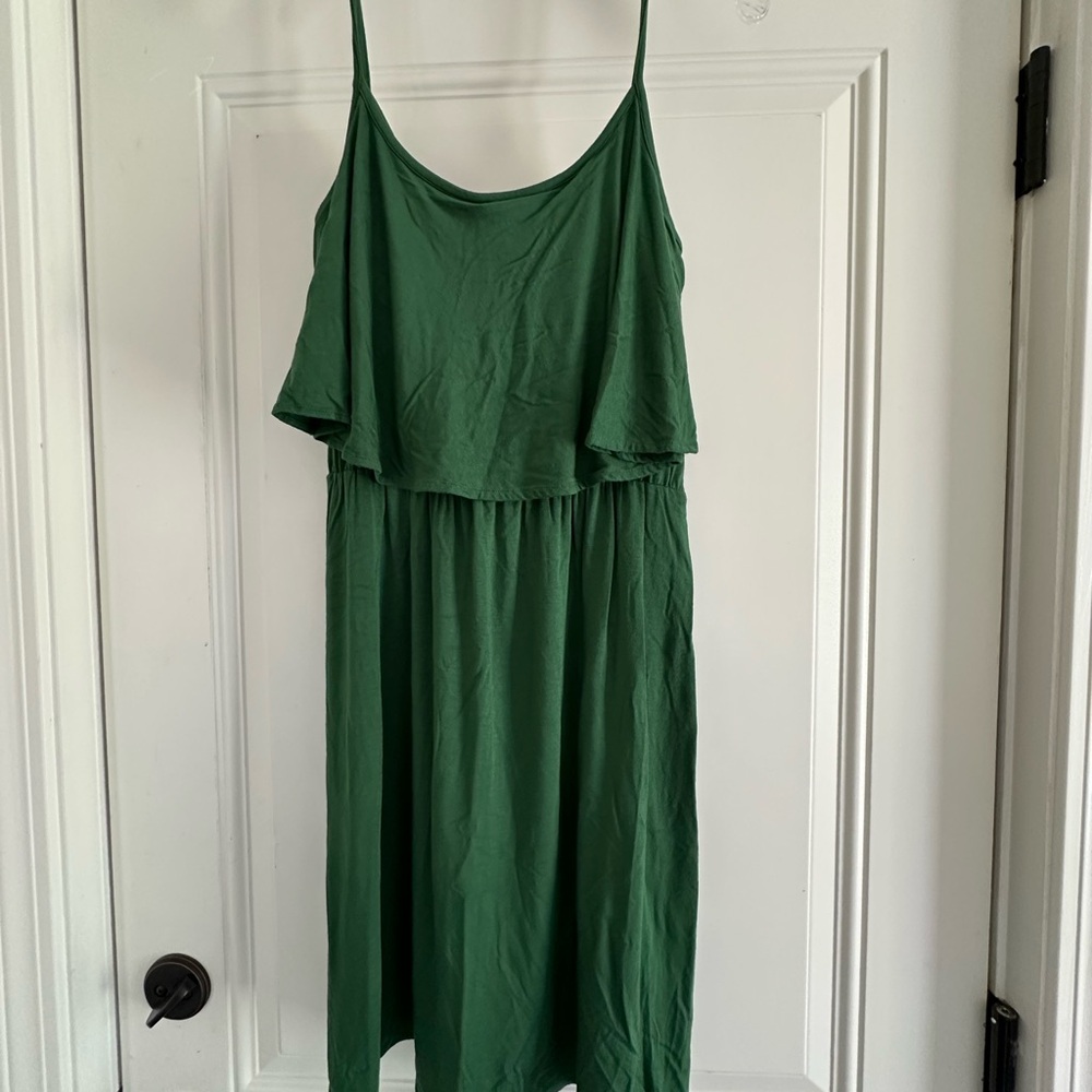 Amour Vert Green Sundress Sleeveless Midi